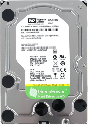 WD Green WD40EURX 4TB 3.5 WD Green WD40EURX 4TB 3.5
